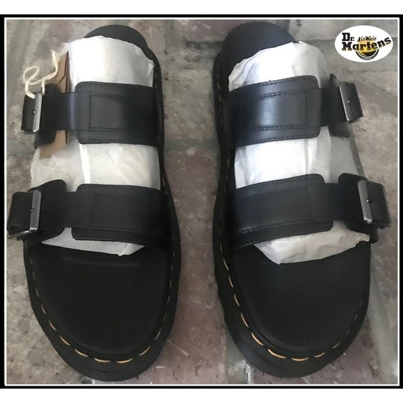 Dr Marten Brando Leather MYLES Men\'s Slides Sandals Size 12US 11UK 46EU BNIB main image 4